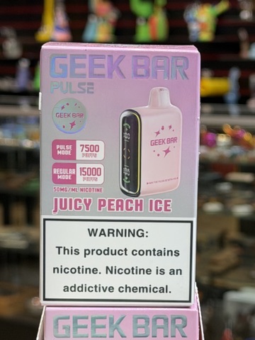 Geek Bar Pulse Juicy Peach Ice package