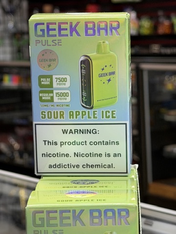Geek Bar Pulse Sour Apple Ice package