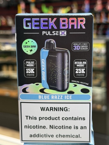 Geek Bar Pulse X Blue Razz Ice package