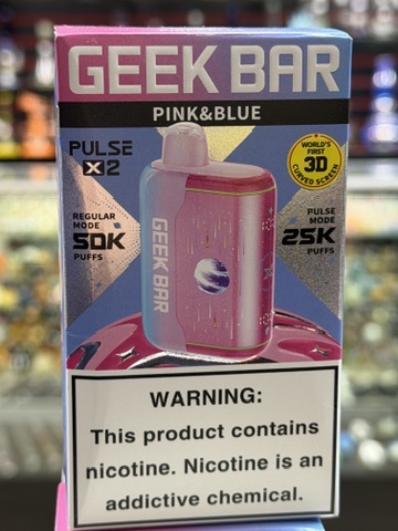 Geek Bar Pulse X2 Pink & Blue package